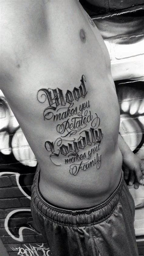 tattoos about loyalty|loyalty makes you family tattoo.